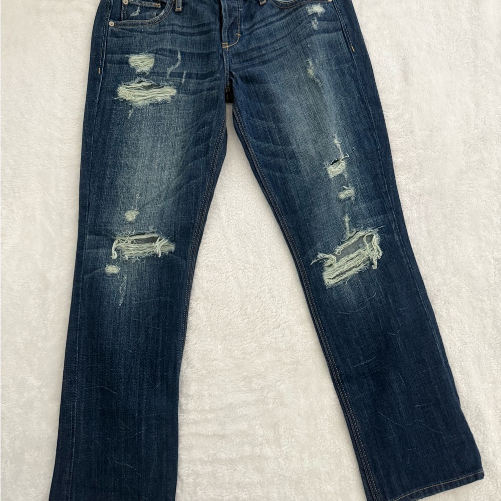 Abercrombie and Fitch Distressed Blue Jeans